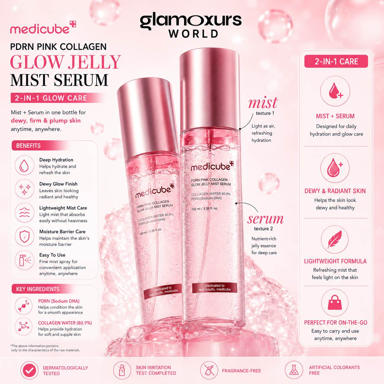 Medicube PDRN Pink Collagen Glow Jelly Mist